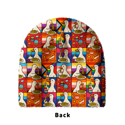 Tokyo-Tiger More Spaghetti Less Upsetti Goose Eat Spaghetti Fuzzy Beanie