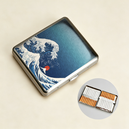 Tokyo-Tiger The Great Wave Off Fuji Cigarette Case