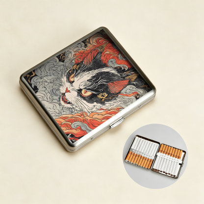 Tokyo-Tiger Cat's Fierce Gaze Cigarette Case