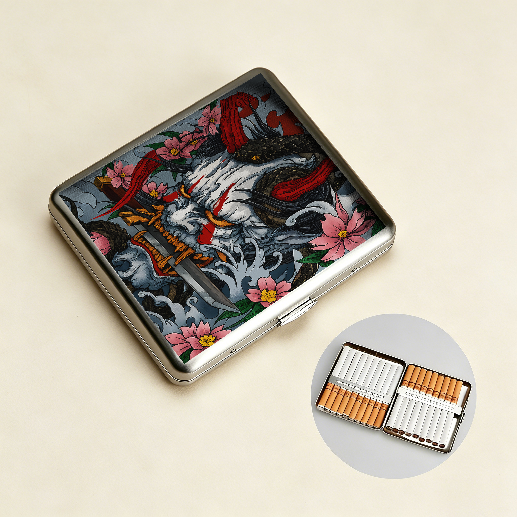 Tokyo-Tiger Evil Ghost Sword Cigarette Case
