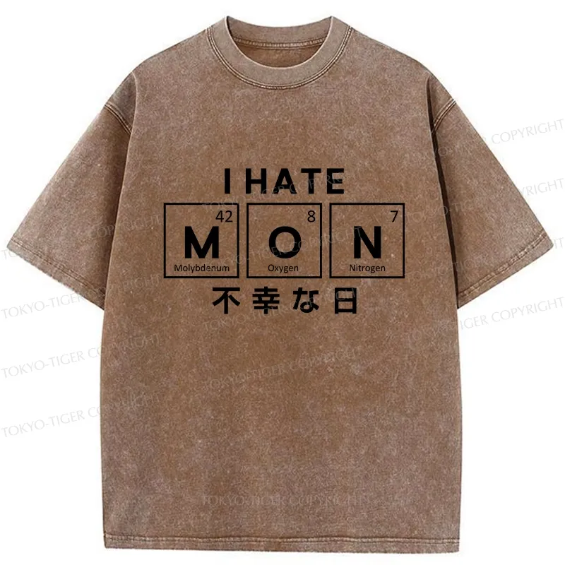Tokyo-Tiger I Hate Monday Washed T-Shirt