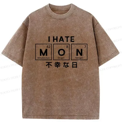 Tokyo-Tiger I Hate Monday Washed T-Shirt