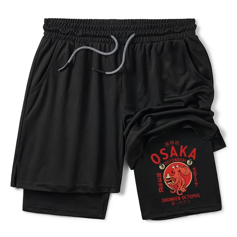 Tokyo-Tiger Drunken Octopus Japan Training Shorts