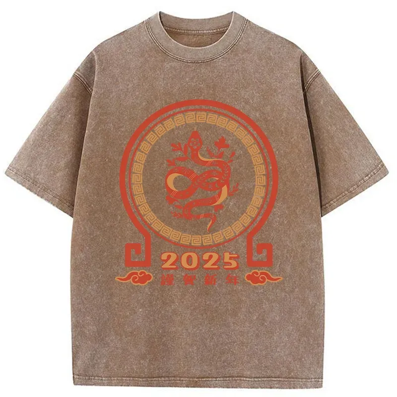 Tokyo-Tiger Celebrating The Year Of The Snake Washed T-Shirt