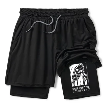 Tokyo-Tiger Stay Positive Skeleton Training Shorts