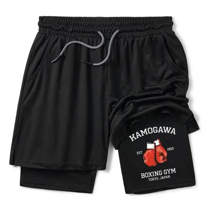 Tokyo-Tiger Retro Boxing Gloves Manga Anime Training Shorts