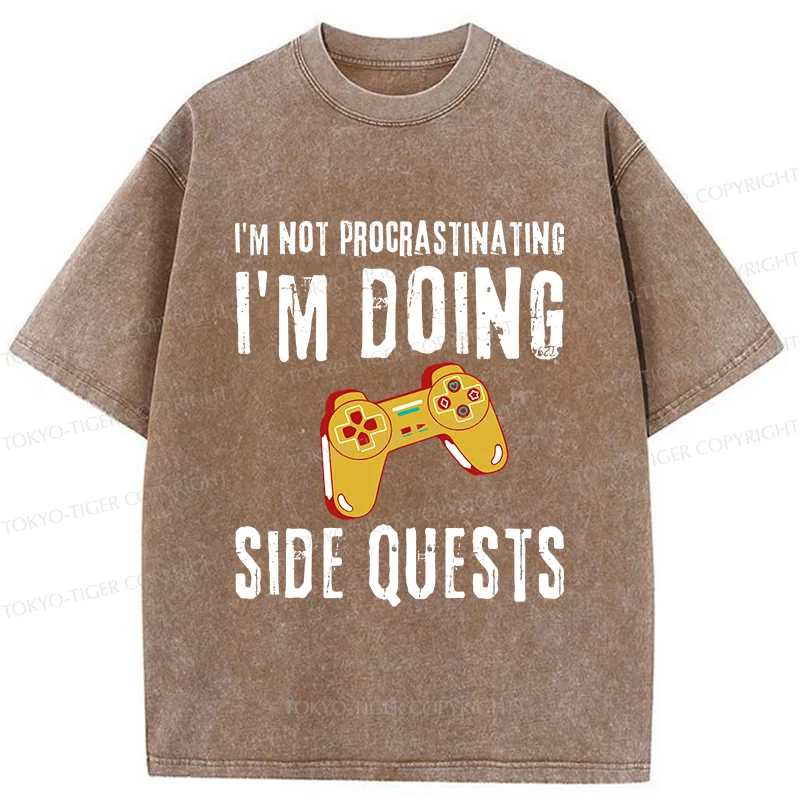 Tokyo-Tiger I'm Not Procrastinating Washed T-Shirt