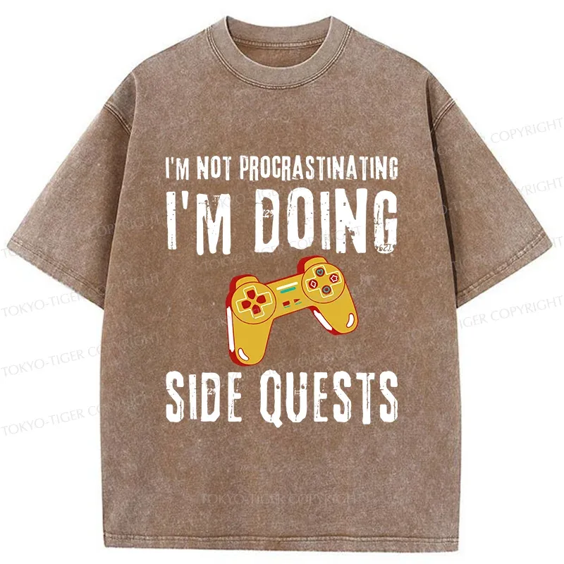 Tokyo-Tiger I'm Not Procrastinating Washed T-Shirt