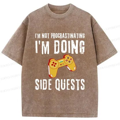 Tokyo-Tiger I'm Not Procrastinating Washed T-Shirt