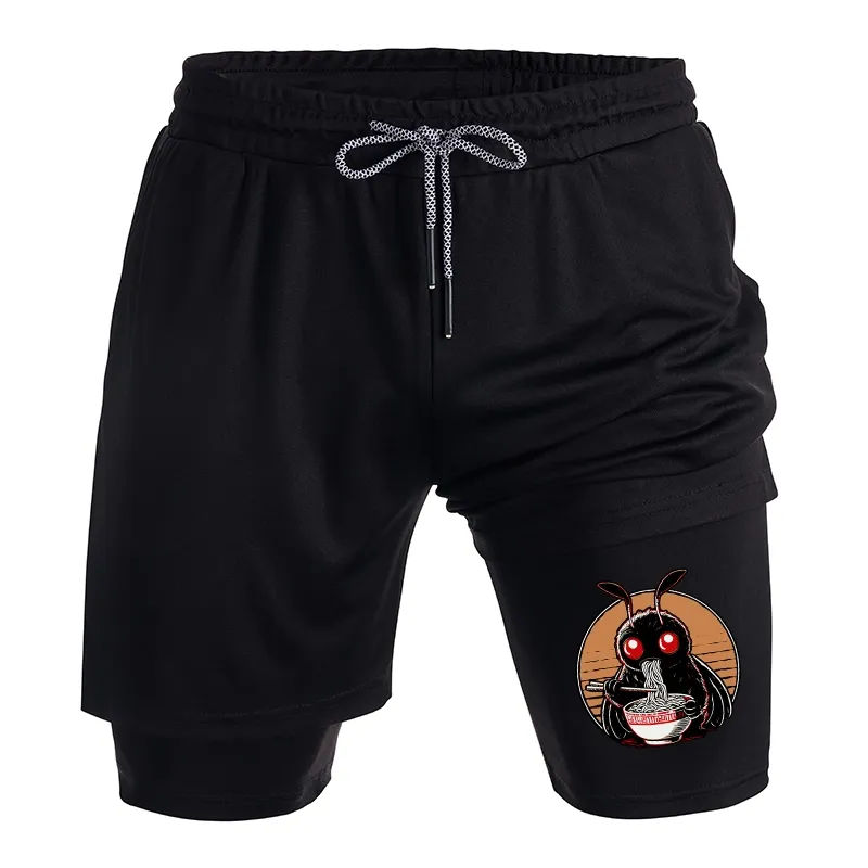 Tokyo-Tiger Mothman Eats Japanese Ramen Training Shorts