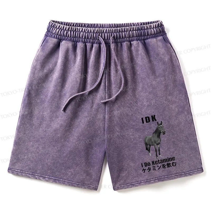 Tokyo-Tiger IDK I Do Ketamine Washed Shorts