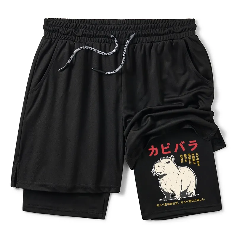 Tokyo-Tiger Angry Capybara Japan Training Shorts