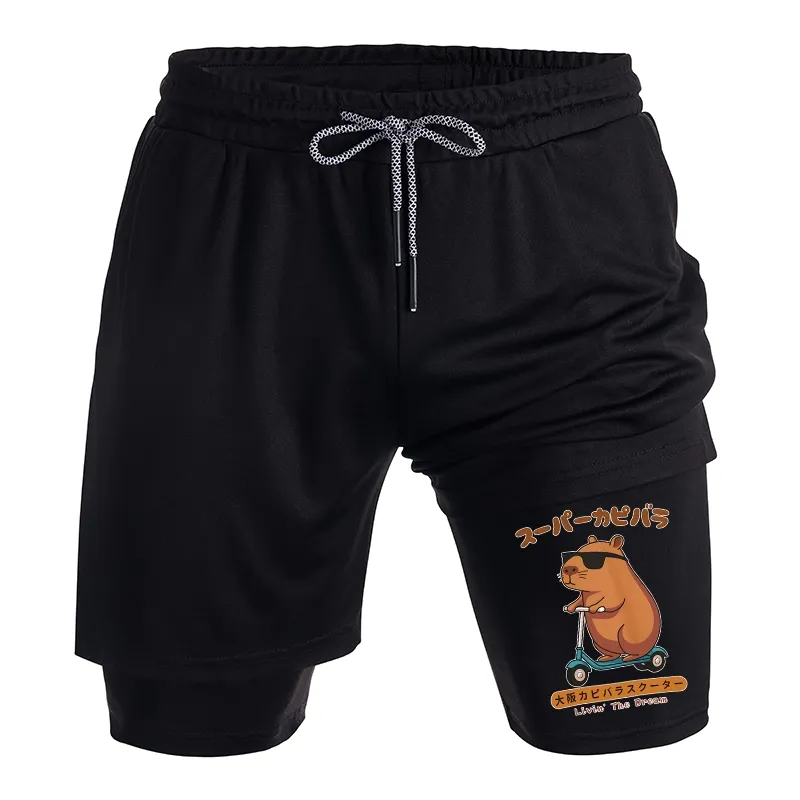 Tokyo-Tiger Osaka Capybara Scooter Training Shorts
