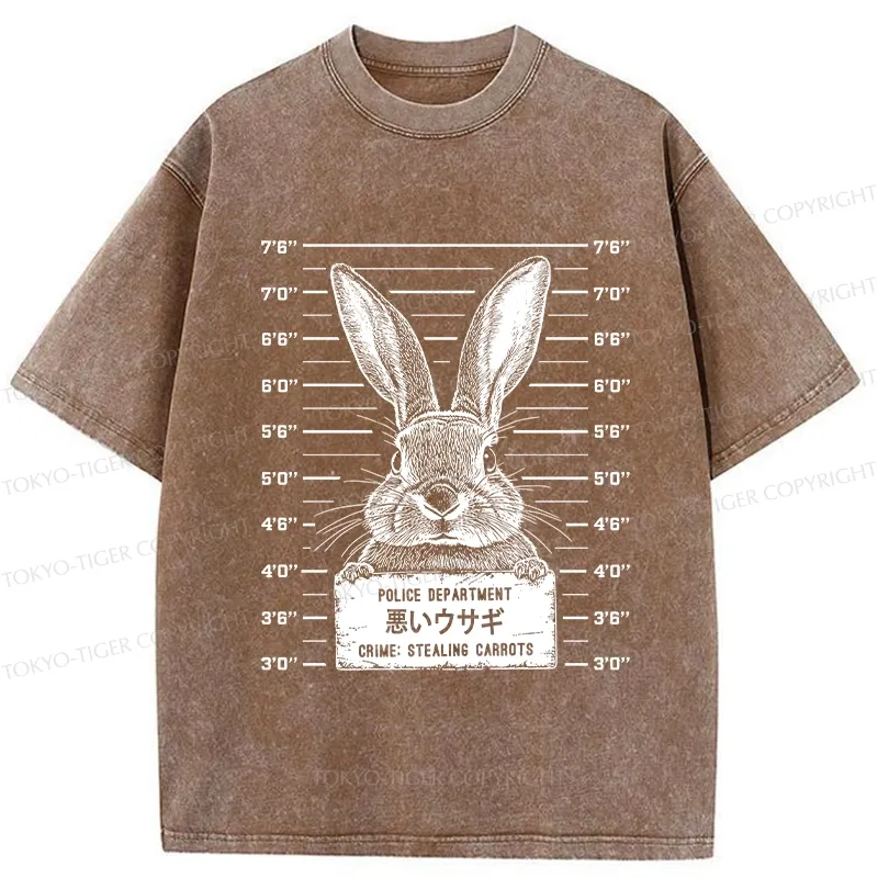 Tokyo-Tiger The Arrested Rabbit Washed T-Shirt