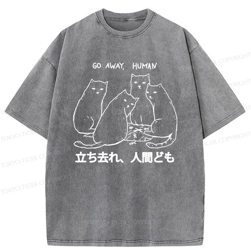 Tokyo-Tiger Cat That Curses Humans Washed T-Shirt