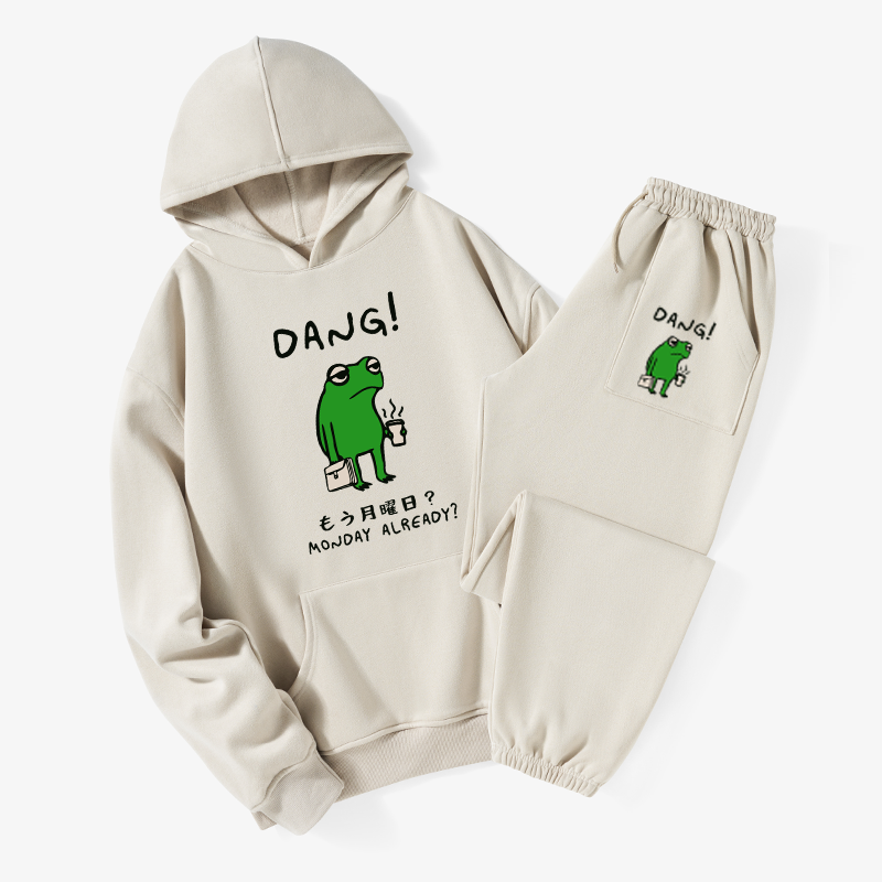 Tokyo-Tiger Is It Already Monday Fleece Lined Hoodie Set