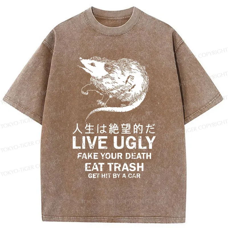 Tokyo-Tiger Heartbeat Rhythm Washed T-Shirt Sale
