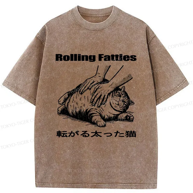 Tokyo-Tiger Fat Cat Washed T-Shirt