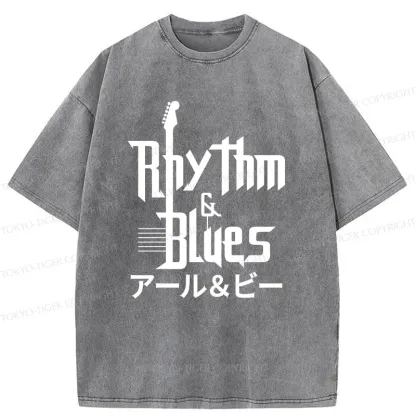 Tokyo-Tiger Music Blues Washed T-Shirt