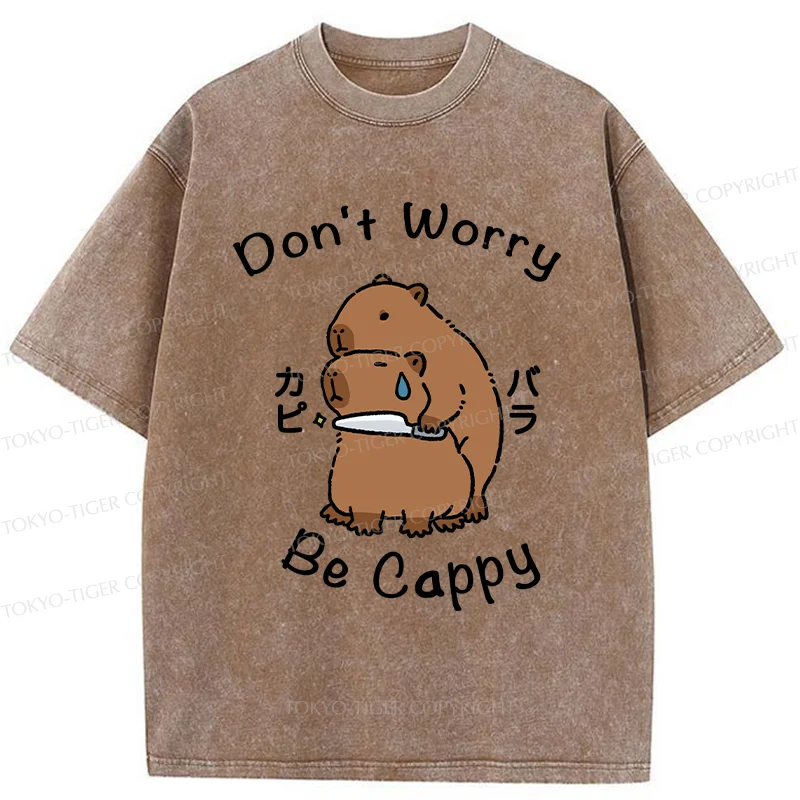 Tokyo-Tiger Don't Worry Be Cappy Washed T-Shirt
