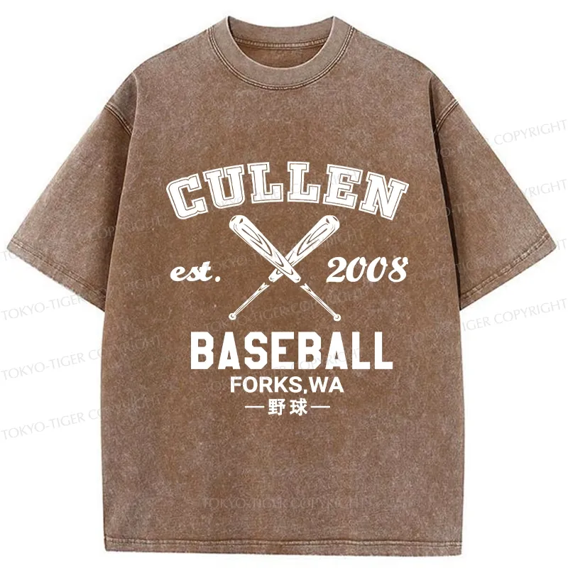 Tokyo-Tiger Cullen Baseball Washed T-Shirt
