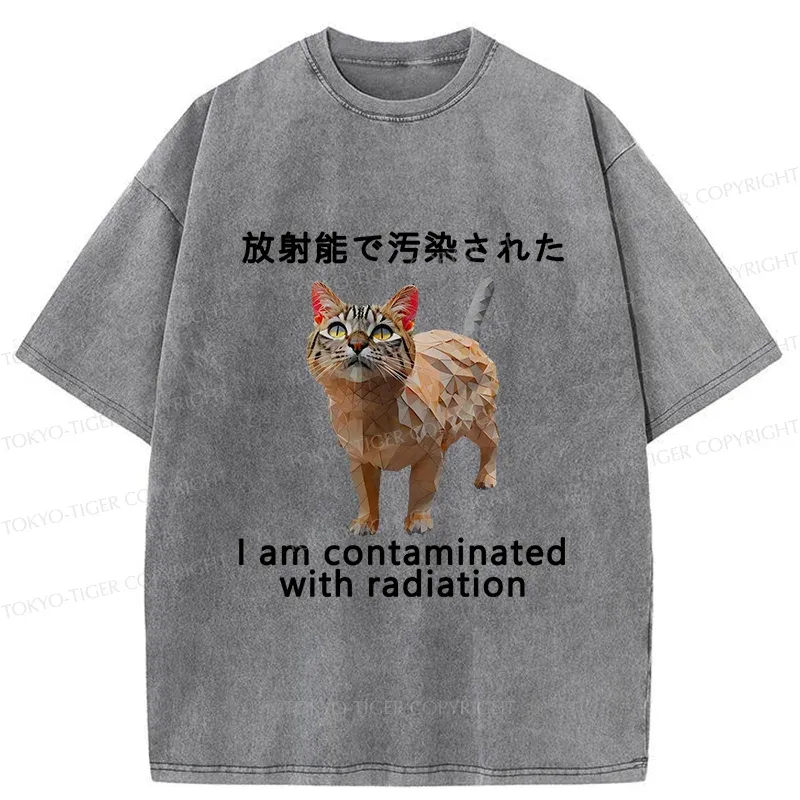 Tokyo-Tiger Mutated Cat Washed T-Shirt
