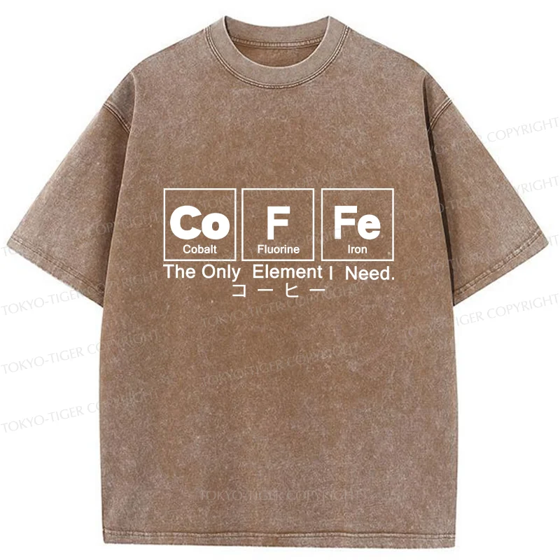 Tokyo-Tiger Water Of Life Funny Washed T-Shirt