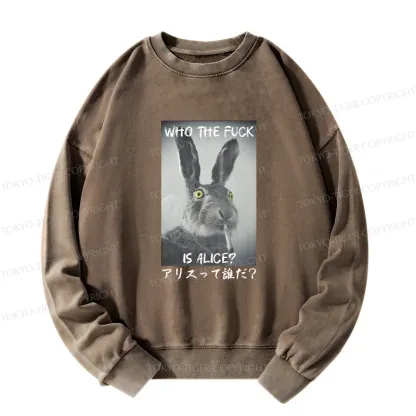 Tokyo-Tiger Who Is Alice? Washed Sweatshirt