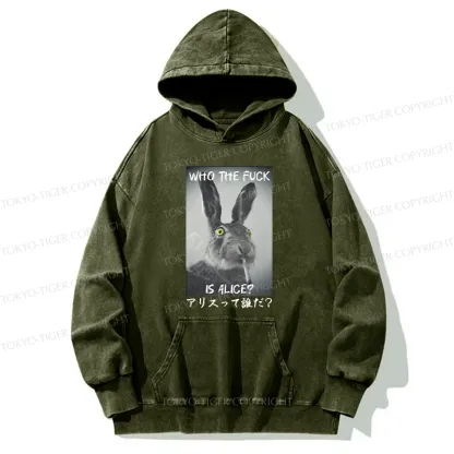 Tokyo-Tiger Who Is Alice? Washed Hoodie