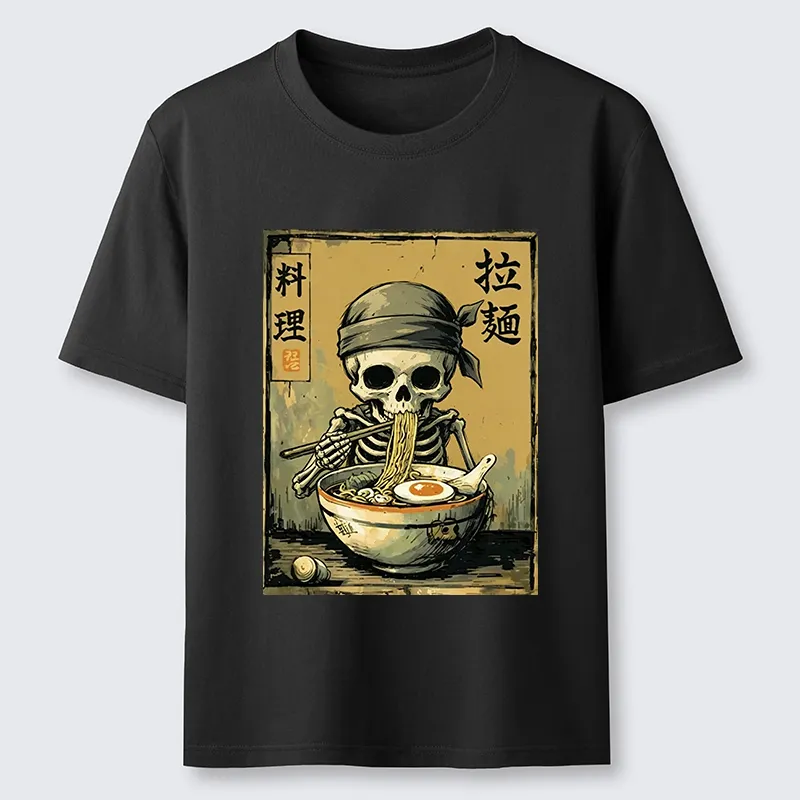 Tokyo-Tiger Funny Skeleton Ramen Classic T-Shirt