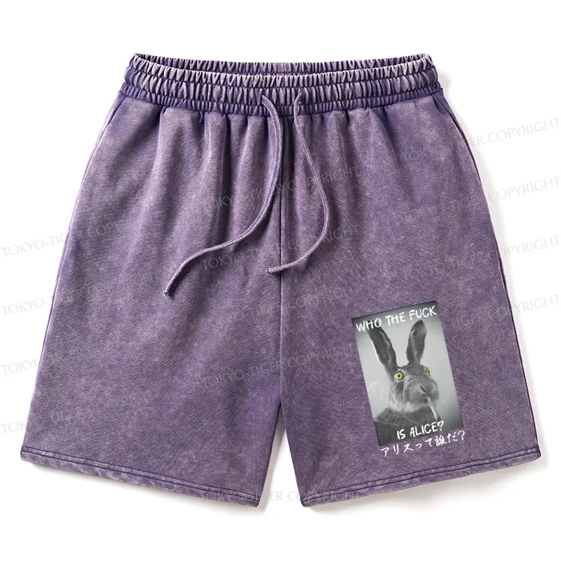 Tokyo-Tiger Who Is Alice? Washed Shorts