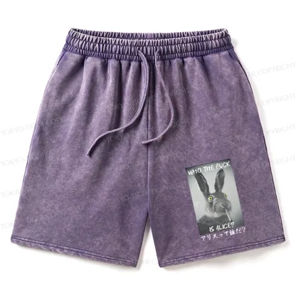 Tokyo-Tiger Who Is Alice? Washed Shorts