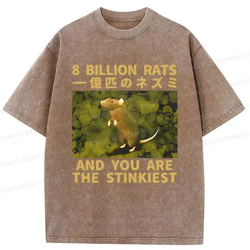 Tokyo-Tiger Smelliest Rat Washed T-Shirt
