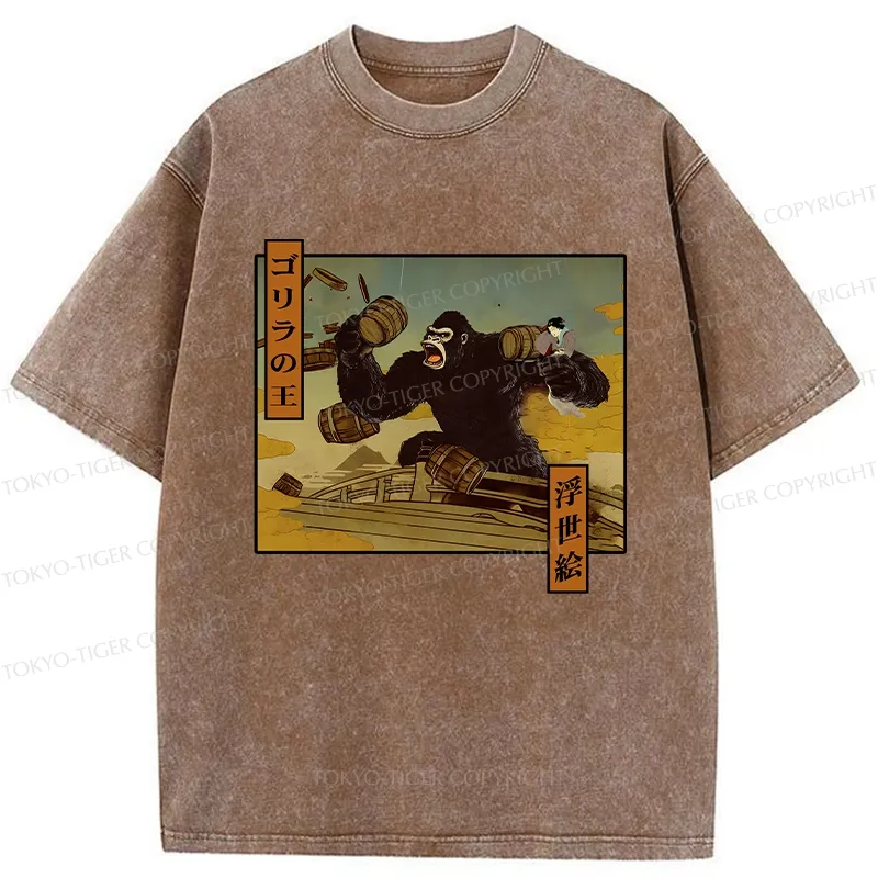Tokyo-Tiger The Gorilla King Japanese Washed T-Shirt