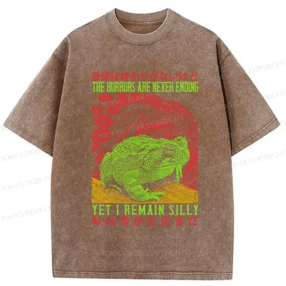 Tokyo-Tiger The Horrors Are Never Ending Washed T-Shirt