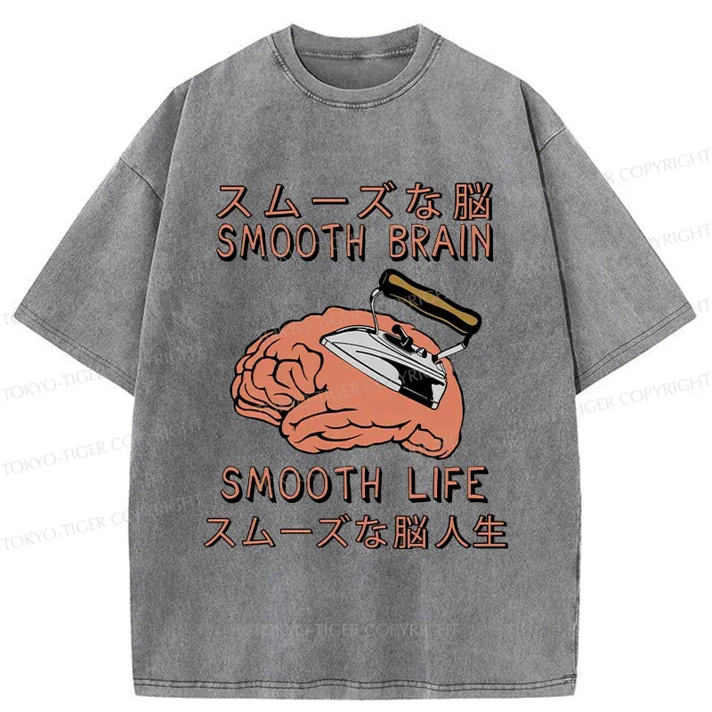 Tokyo-Tiger Smooth Life Washed T-Shirt