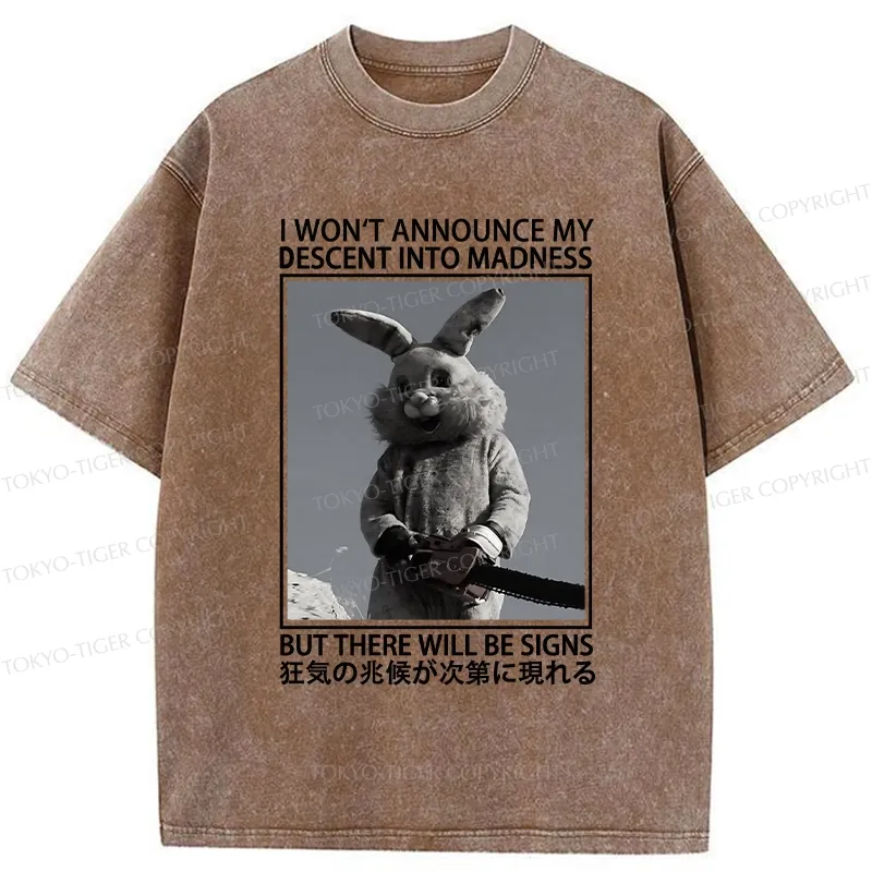 Tokyo-Tiger Rabbit Goes Into Madness Washed T-Shirt