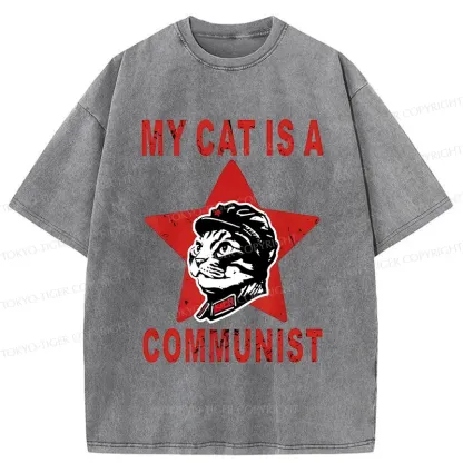 Tokyo-Tiger Funny Cat-ism Washed T-Shirt