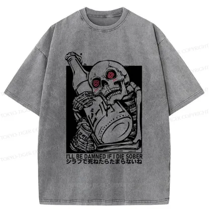 Tokyo-Tiger Wine Is Essential In Life Washed T-Shirt