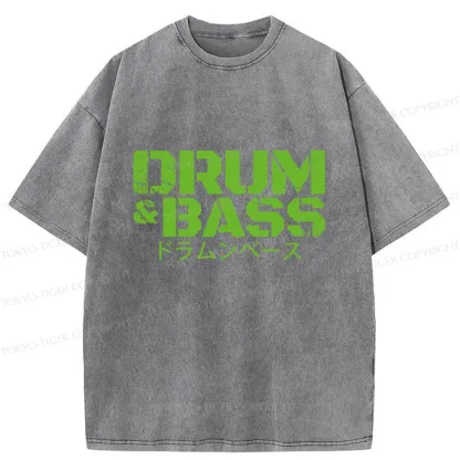 Tokyo-Tiger Drum And Bass Kanji Washed T-Shirt