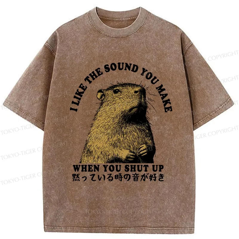 Tokyo-Tiger I Like The Sound Of Silence Washed T-Shirt