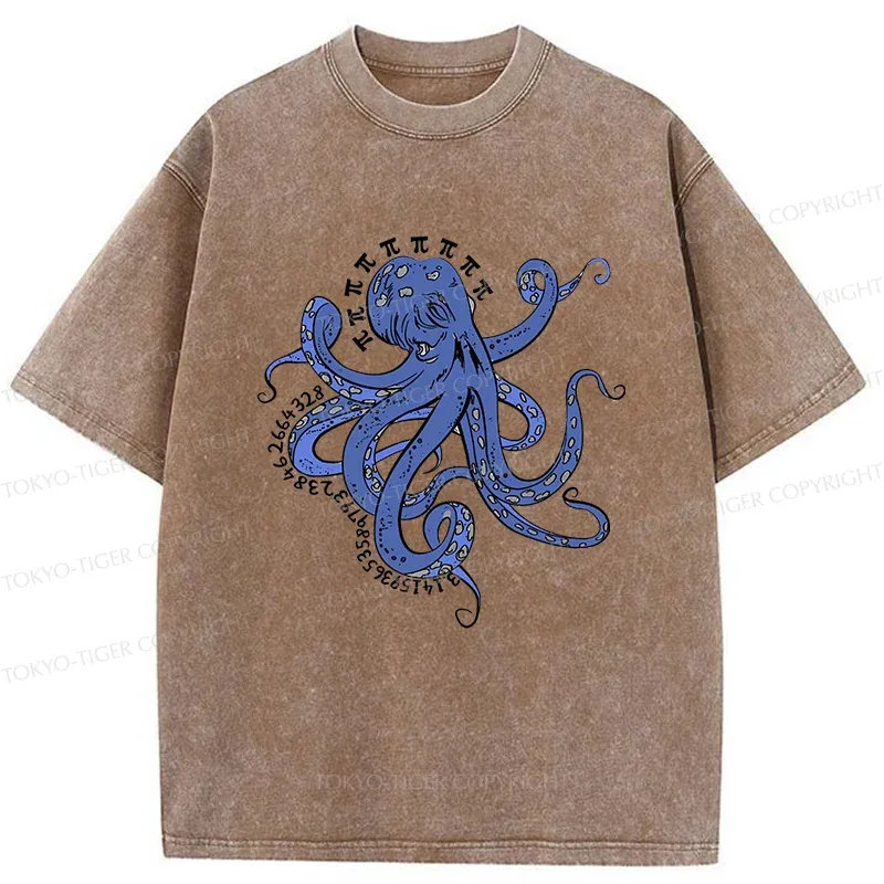 Tokyo-Tiger Pi Octopus Washed T-Shirt