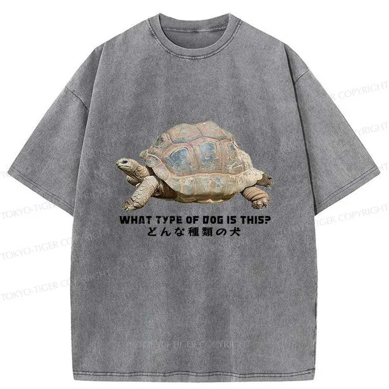 Tokyo-Tiger Slow Crawling Dog Washed T-Shirt