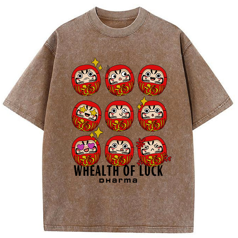 Tokyo-Tiger Whealth Of Luck Washed T-Shirt