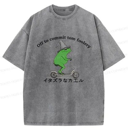 Tokyo-Tiger Stupid Frog Washed T-Shirt