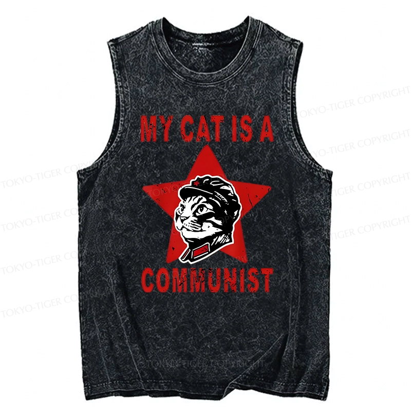 Tokyo-Tiger Funny Cat-ism Washed Tank