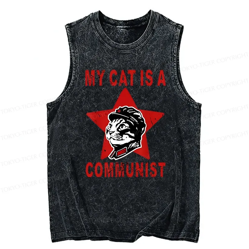 Tokyo-Tiger Funny Cat-ism Washed Tank Sale