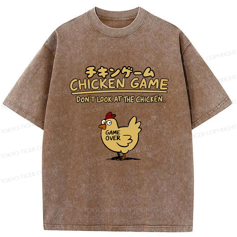 Tokyo-Tiger Don't Look At The Chicken Washed T-Shirt