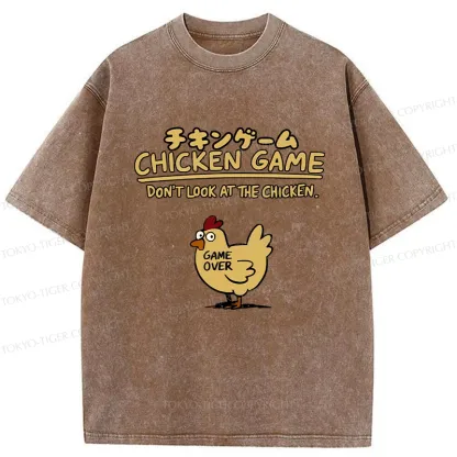 Tokyo-Tiger Don't Look At The Chicken Washed T-Shirt