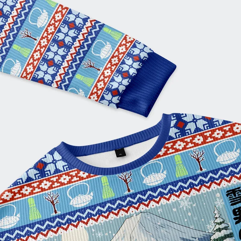 Tokyo-Tiger Yukio Grinds Matcha Christmas Ugly Sweatshirt